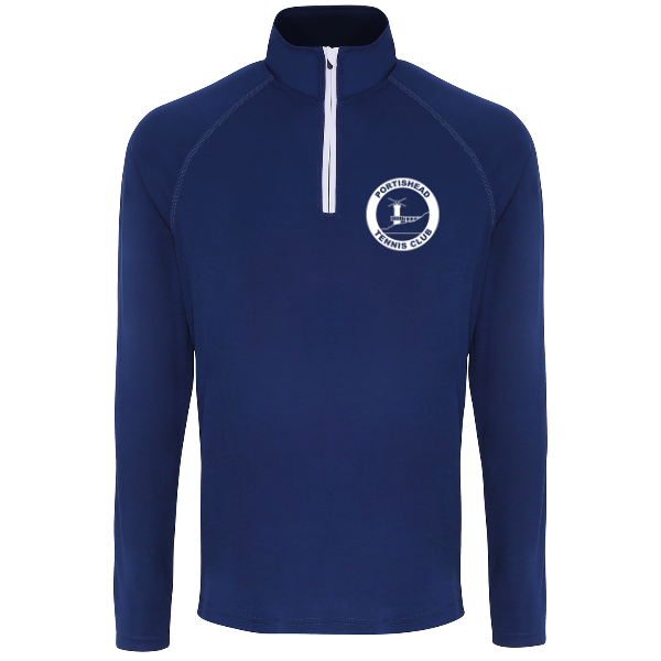 Portishead Tennis Club - Men's Long Sleeve Performance 1/4 Zip