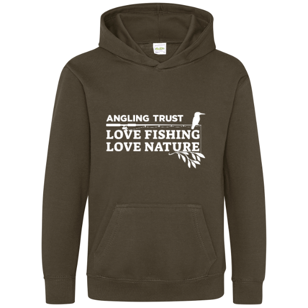 Love Fishing Love Nature - Kids Hoodie- Freshwater