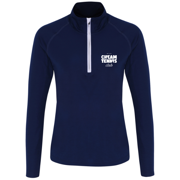 Cheam Tennis Women's Long Sleeve Performance 1/4 Zip