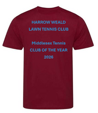 Load image into Gallery viewer, Harrow Weald Lawn Tennis Club - HWLTC Performance T-Shirt Men's Club of the year
