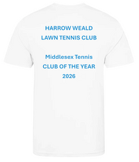 Load image into Gallery viewer, Harrow Weald Lawn Tennis Club - HWLTC Performance T-Shirt Men's Club of the year
