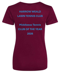 Load image into Gallery viewer, Harrow Weald Lawn Tennis Club - HWLTC Performance T-Shirt Women's Club of the year
