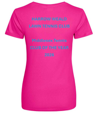 Load image into Gallery viewer, Harrow Weald Lawn Tennis Club - HWLTC Performance T-Shirt Women's Club of the year
