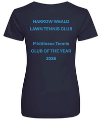 Load image into Gallery viewer, Harrow Weald Lawn Tennis Club - HWLTC Performance T-Shirt Women's Club of the year
