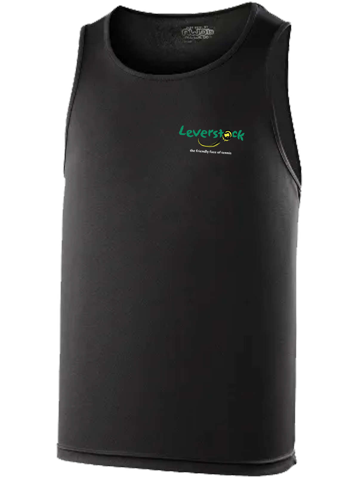 LS - Men's Performance Vest - White text