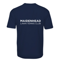 Load image into Gallery viewer, Maidenhead Lawn Tennis Club - Women&#39;s Performance Club T-Shirt - Navy
