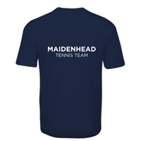 Load image into Gallery viewer, Maidenhead Lawn Tennis Club - Women&#39;s Performance Team T-Shirt - Navy
