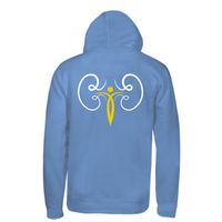 Load image into Gallery viewer, Kent Kidney Patients - Embroidered Hoodie - Blue
