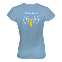 Load image into Gallery viewer, Kent Kidney Patients - Women’s Premium Cotton T-Shirt - Blue
