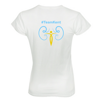 Load image into Gallery viewer, Kent Kidney Patients - Women’s Premium Cotton T-Shirt - White
